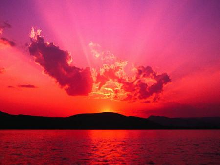 c le coucher du soleil